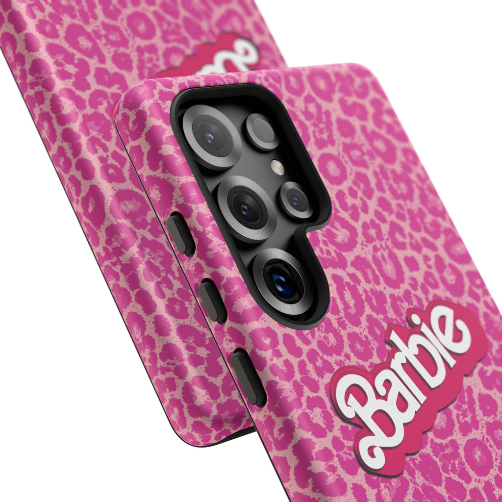 Hot Neon Pink Leopard Barb Tough Phone Case iPhone, Galaxy, or Google Pixel