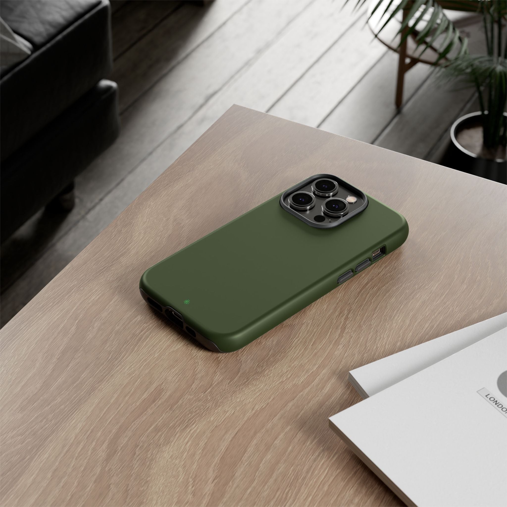 Olive Green Tough Phone Case for iPhone, Galaxy and Google Pixel