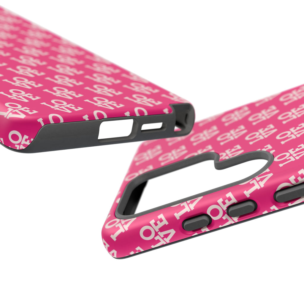 Vibrant Pink LOVE Tough Case iPhone, Galaxy, or Google Pixel