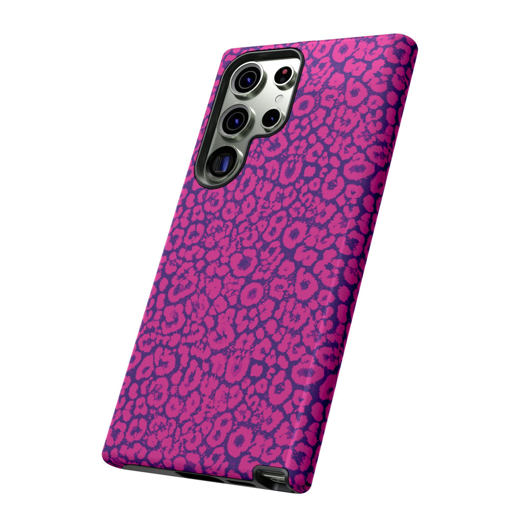 Pink Purple Leopard Tough Phone Case iPhone, Galaxy and Google Pixel