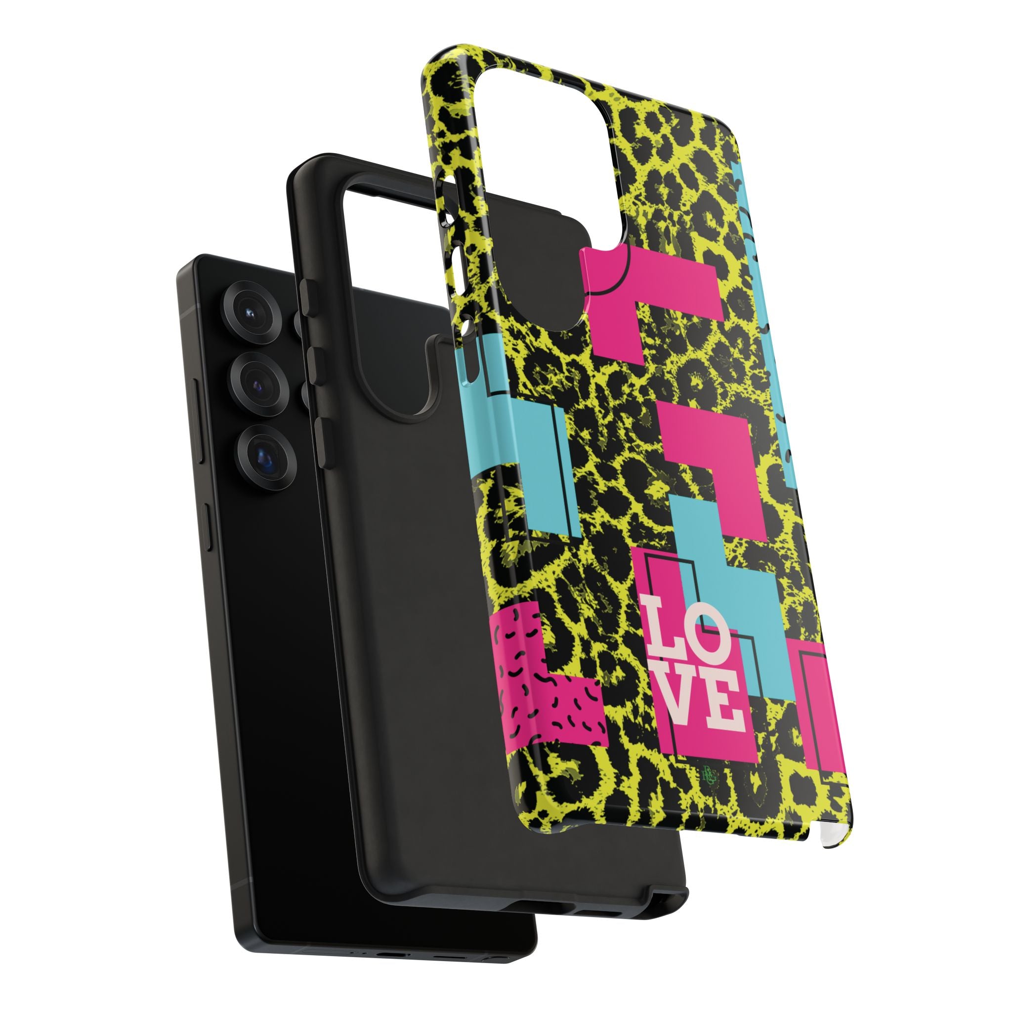LOVE Neon Yellow RG Phone Case iPhone, Galaxy and Google Tough Cases