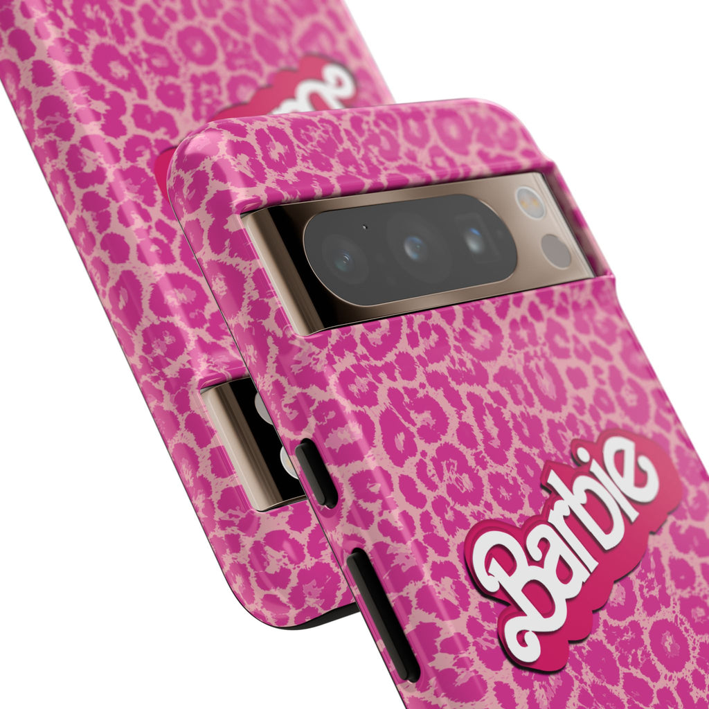 Hot Neon Pink Leopard Barb Tough Phone Case iPhone, Galaxy, or Google Pixel