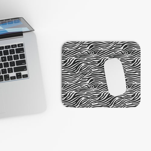 Black and White Zebra Print Mouse Pad