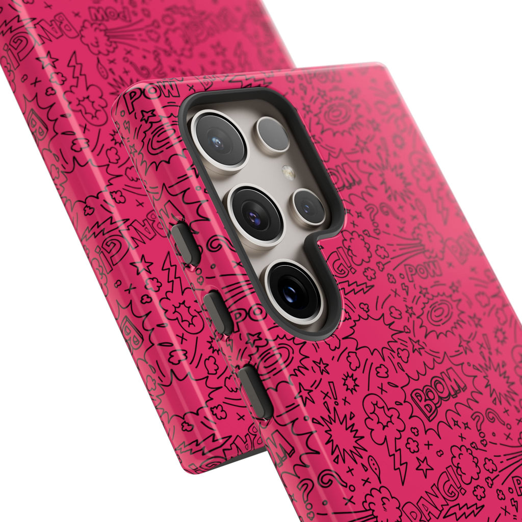 Pink Wow Tough Case for iPhone, Galaxy, or Google Pixel