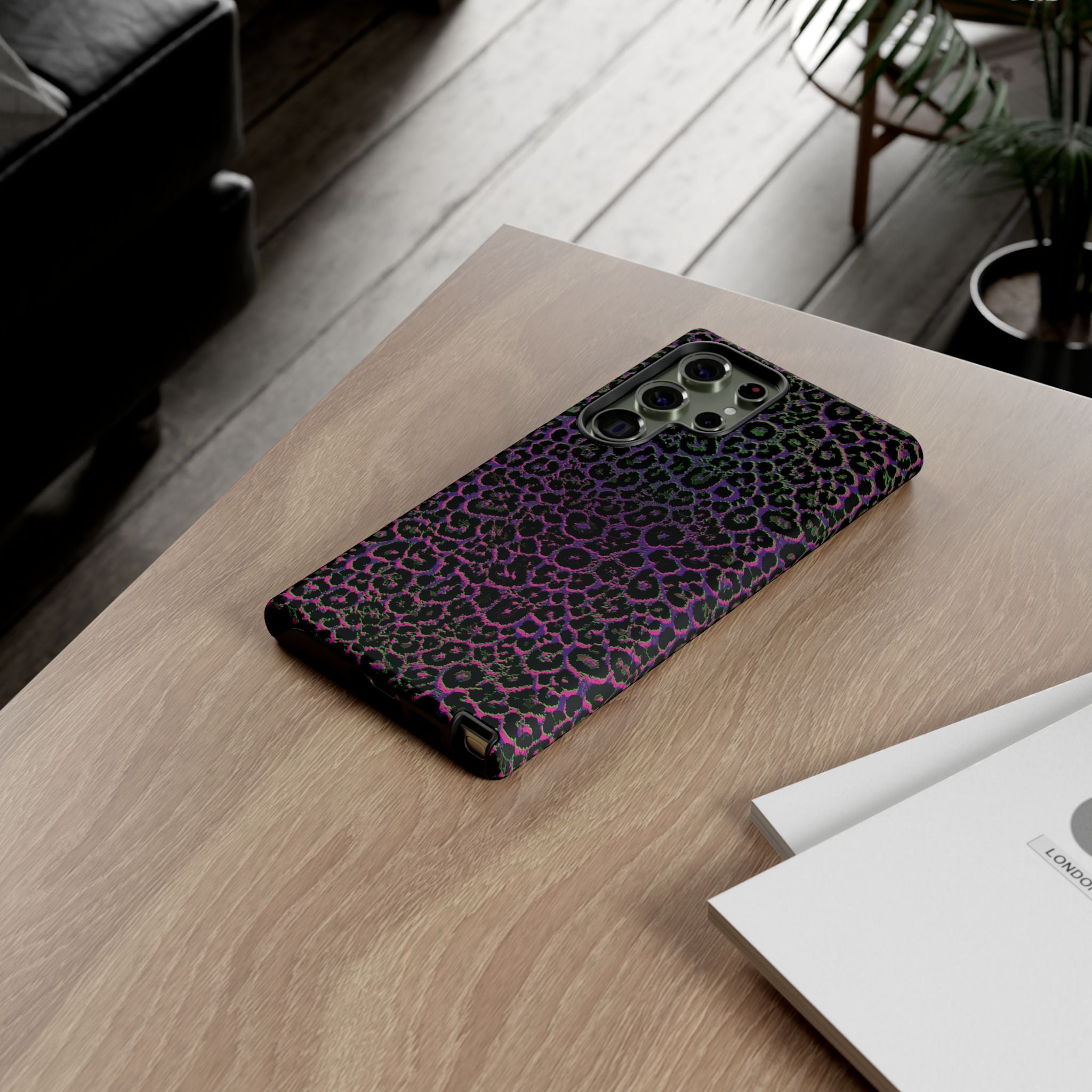 Colorful Leopard Tough Phone Case for iPhone, Galaxy, or Google Pixel