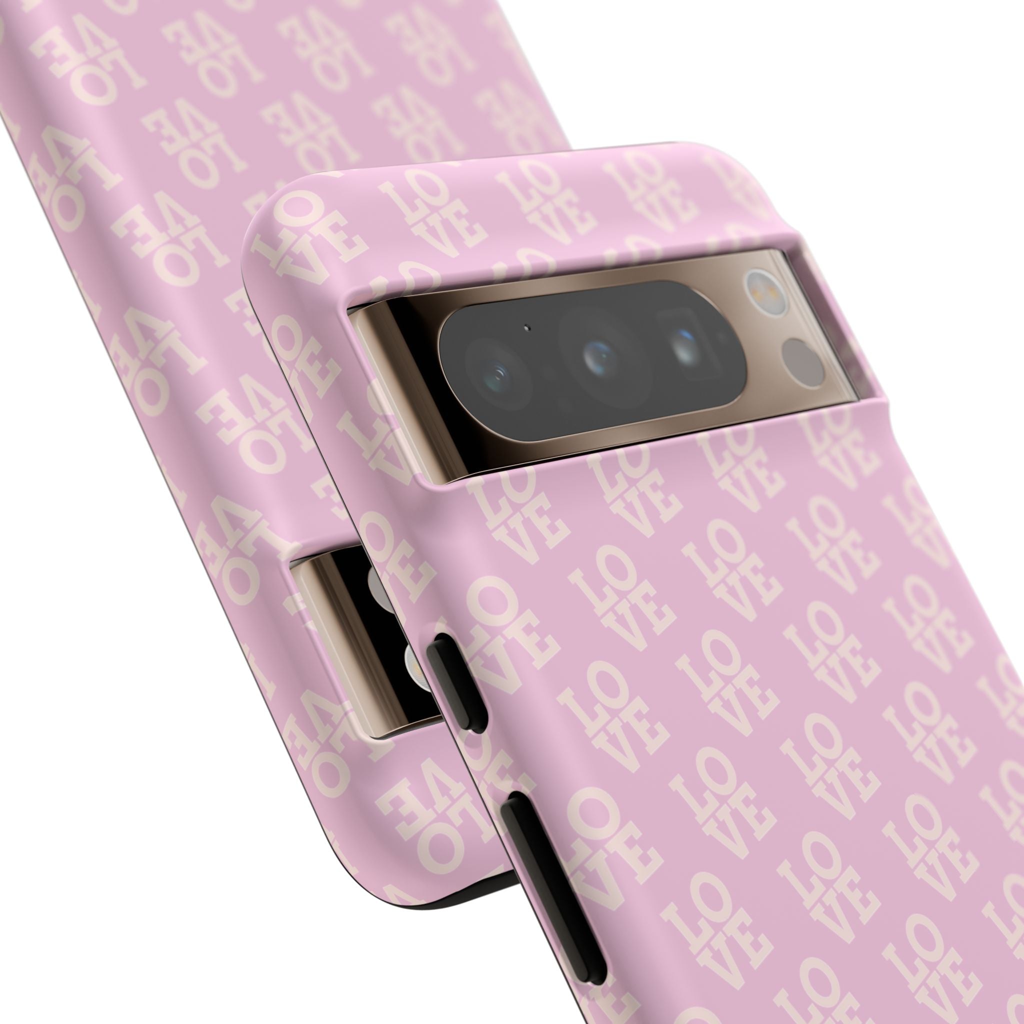 LOVE Pink Tough Phone Case for iPhone, Galaxy, or Google Pixel