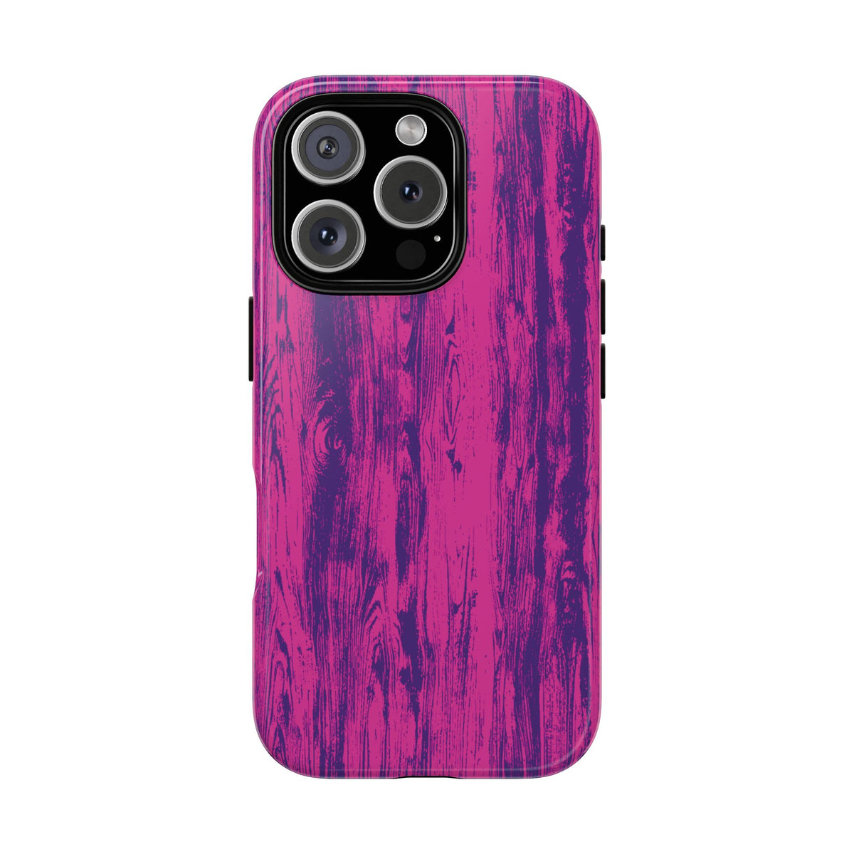 Pink Purple Wood Tough Phone Case iPhone, Galaxy, or Google Pixel
