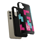 Retro Blocks LOVE Tough Case for iPhone, Galaxy or Google Pixel