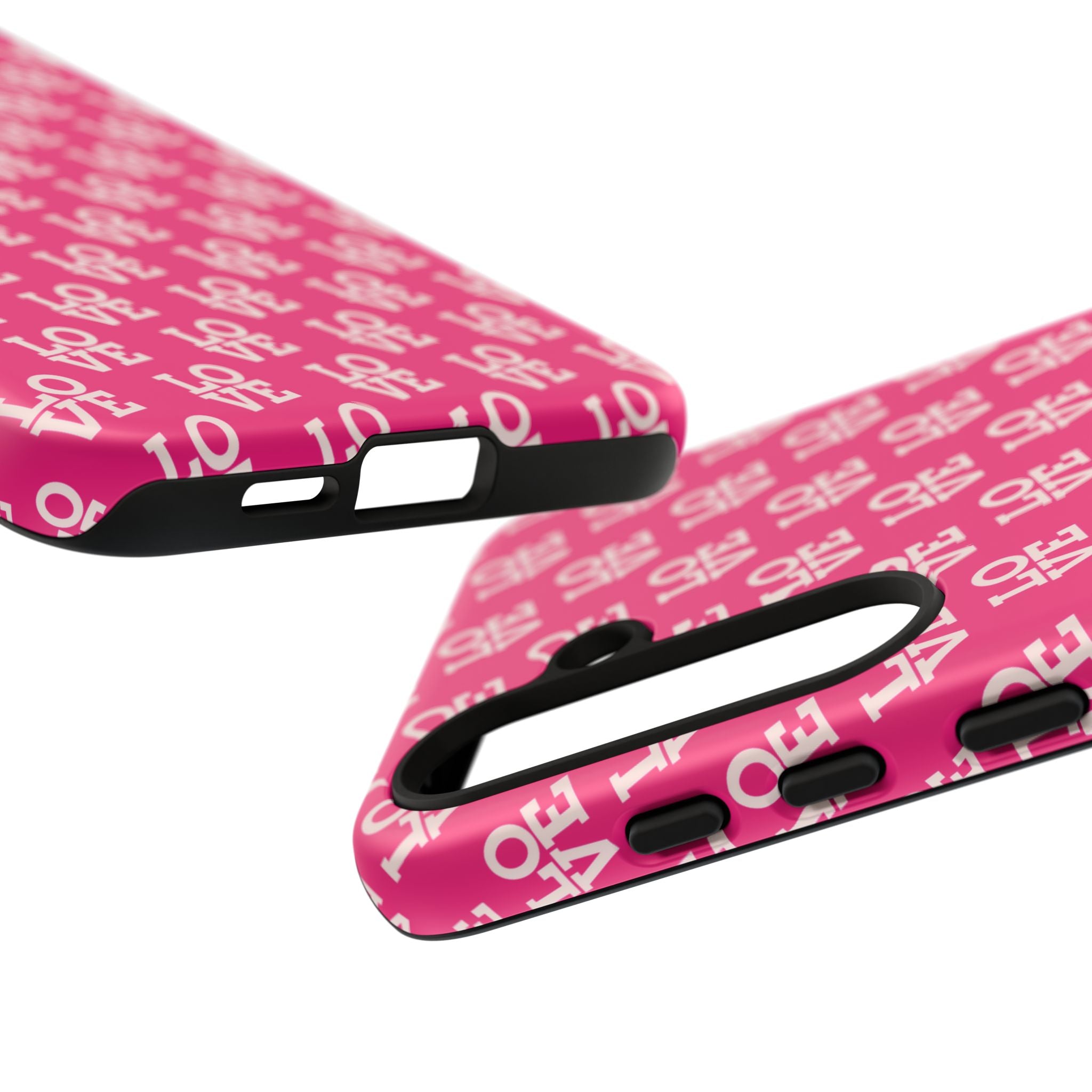 Vibrant Pink LOVE Tough Case iPhone, Galaxy, or Google Pixel