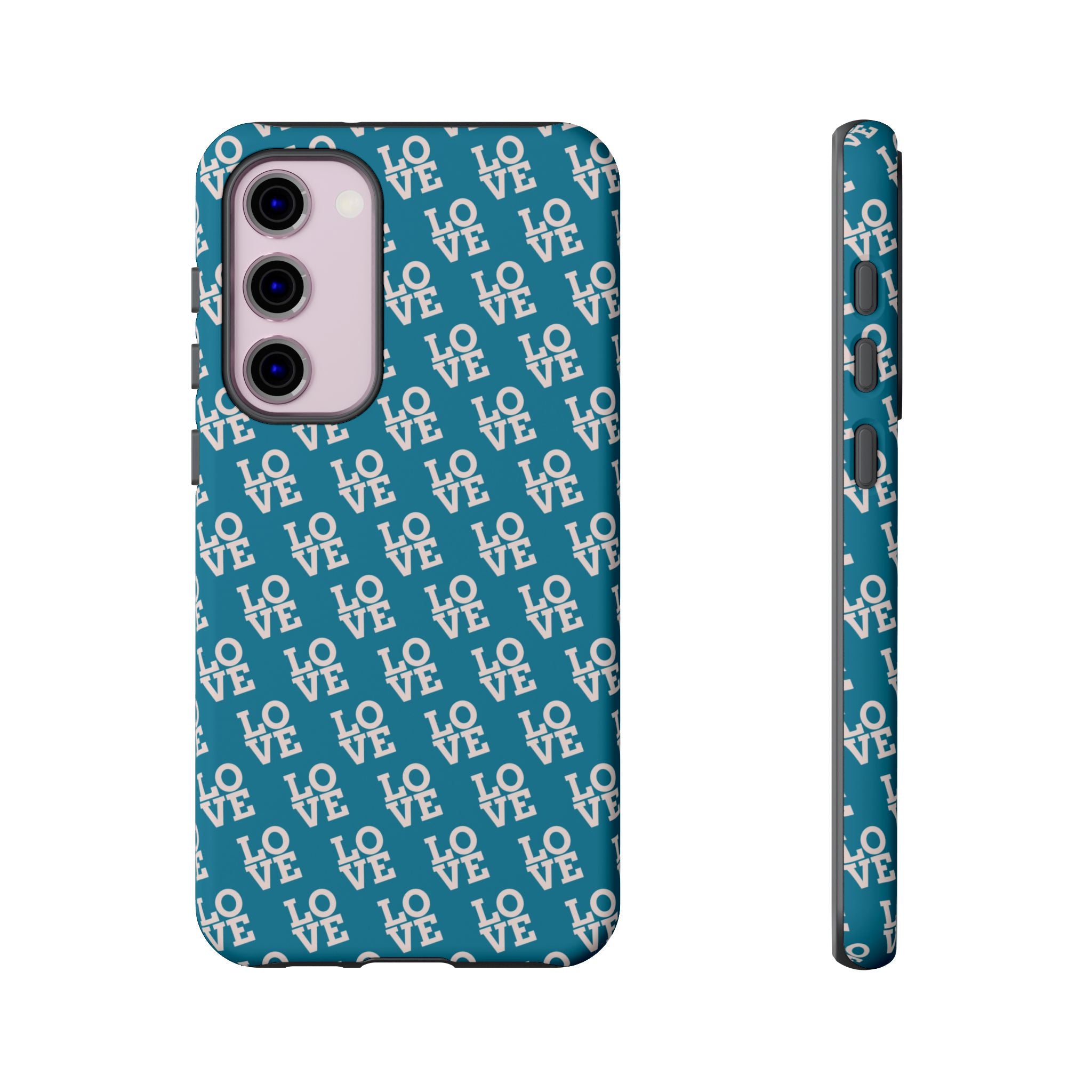 LOVE Teal Green Tough Phone Case iPhone, Galaxy, or Google Pixel