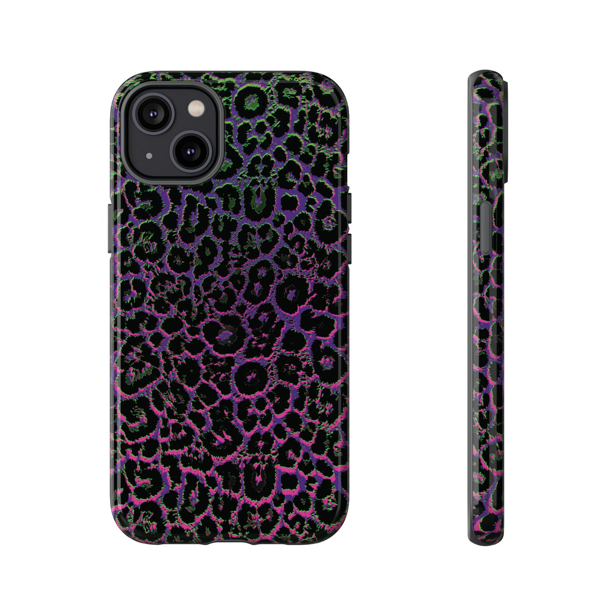 Colorful Leopard Tough Phone Case for iPhone, Galaxy, or Google Pixel