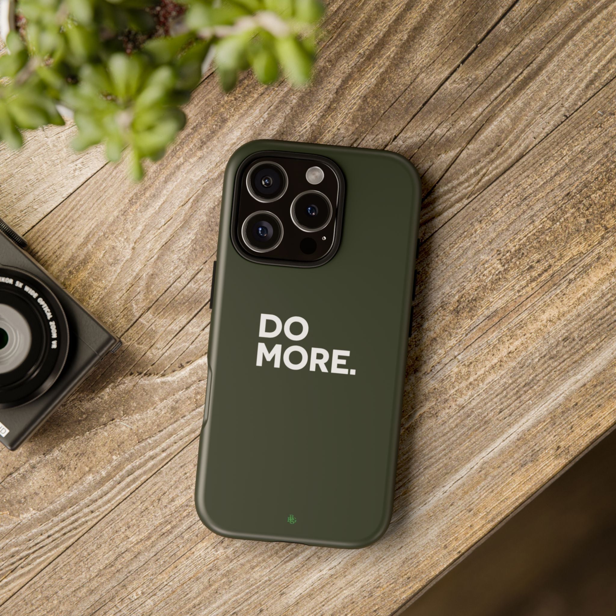 Olive Green Do More Tough Phone Case for iPhone, Galaxy, or Google Pixel