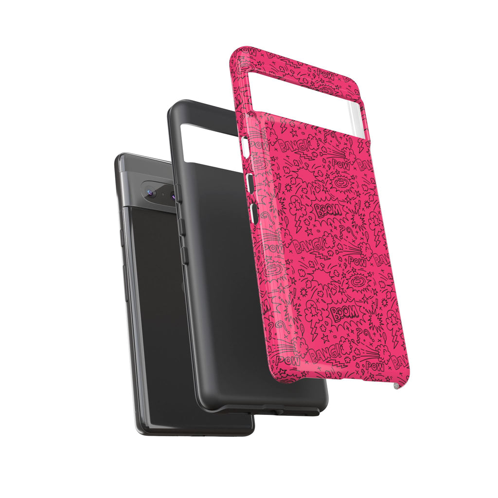 Pink Wow Tough Case for iPhone, Galaxy, or Google Pixel