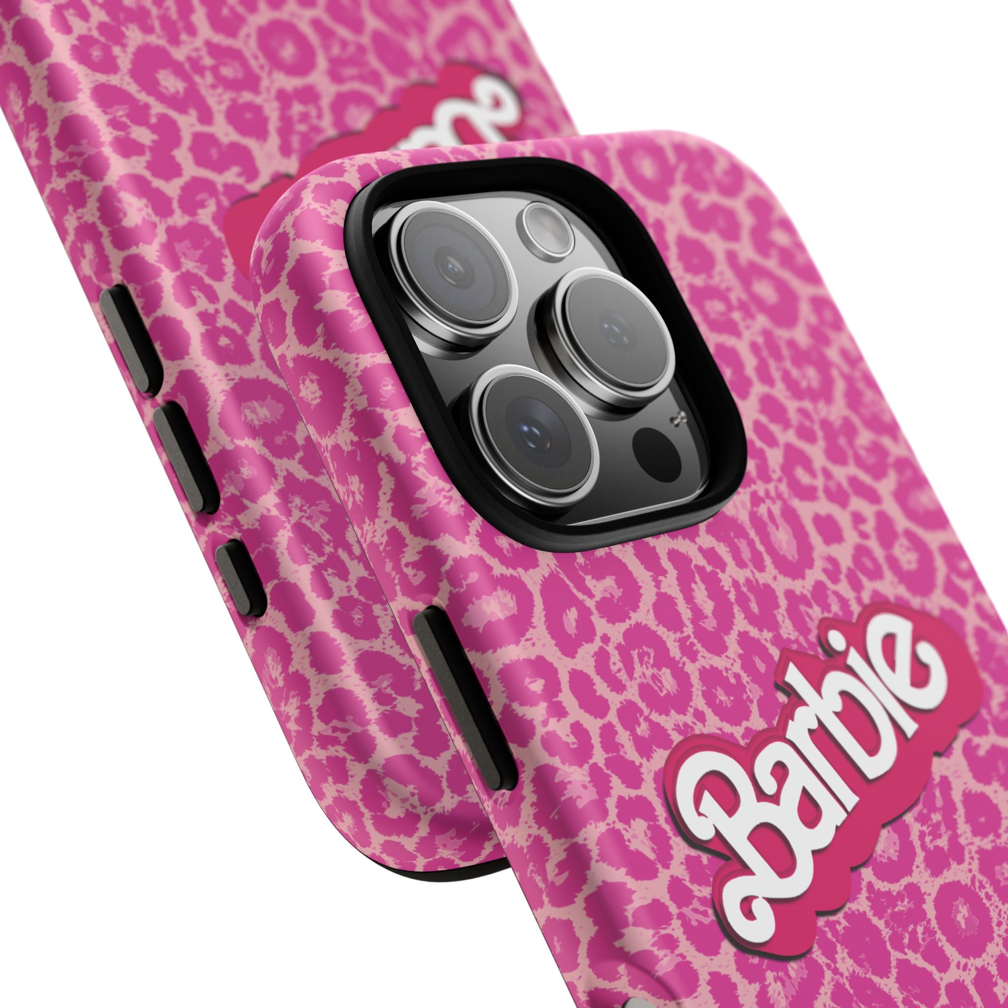 Hot Neon Pink Leopard Barb Tough Phone Case iPhone, Galaxy, or Google Pixel