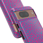Pink Blue Leopard Tough Phone Case iPhone, Galaxy, or Google Pixel