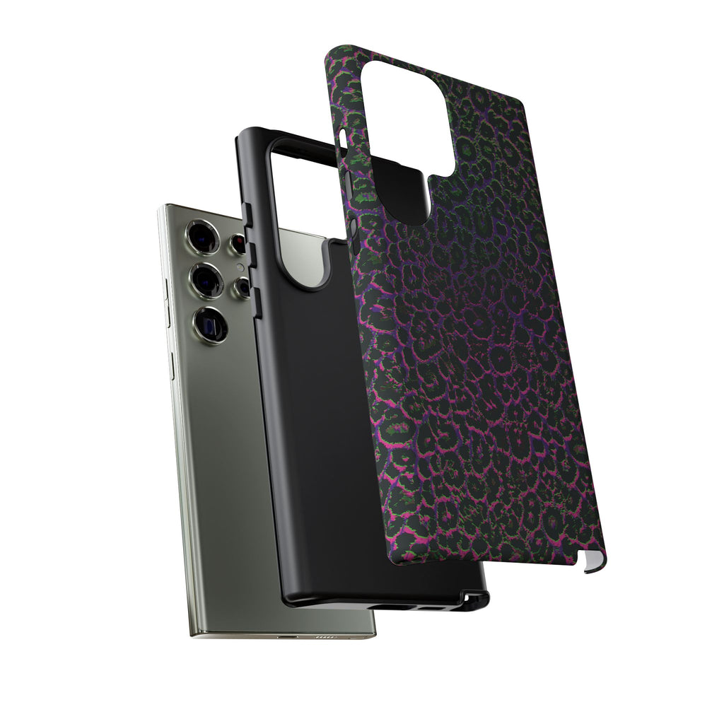 Colorful Leopard Tough Phone Case for iPhone, Galaxy, or Google Pixel