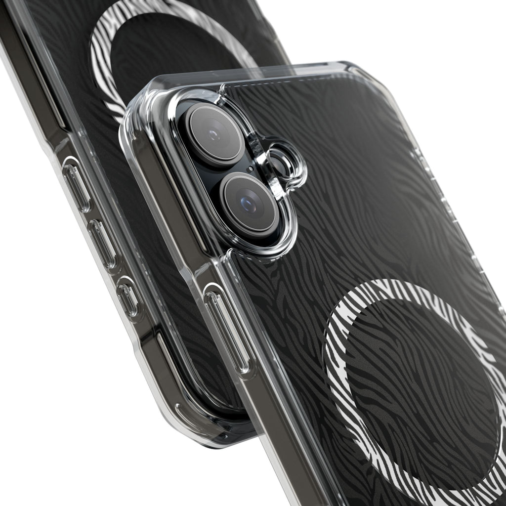 Zebra Magnetic iPhone 14, 15, 16 Series Clear Impact Cases