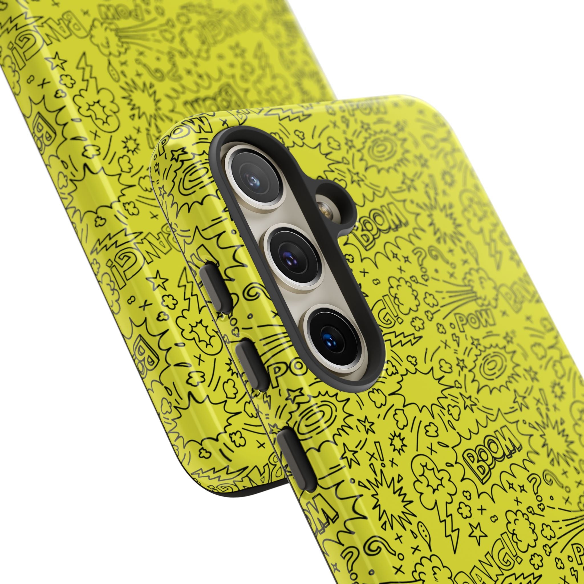 Neon Yellow Wow RG Tough Phone Case for iPhone, Galaxy, or Google Pixel