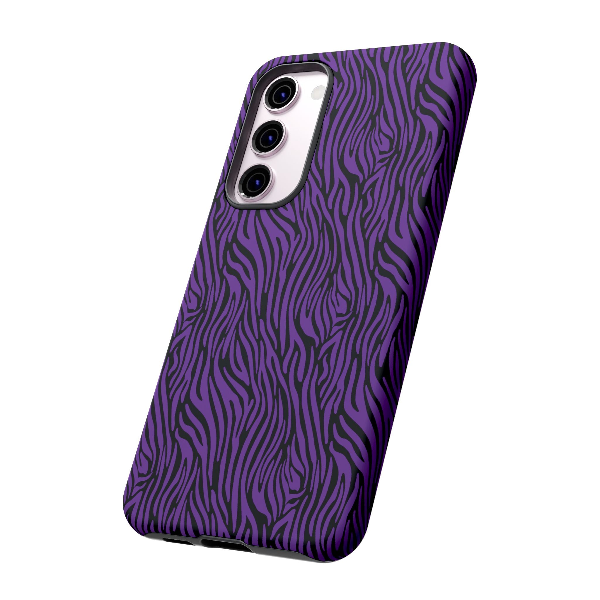 Purple Zebra Tough Phone Case for iPhone, Galaxy, or Google Pixel