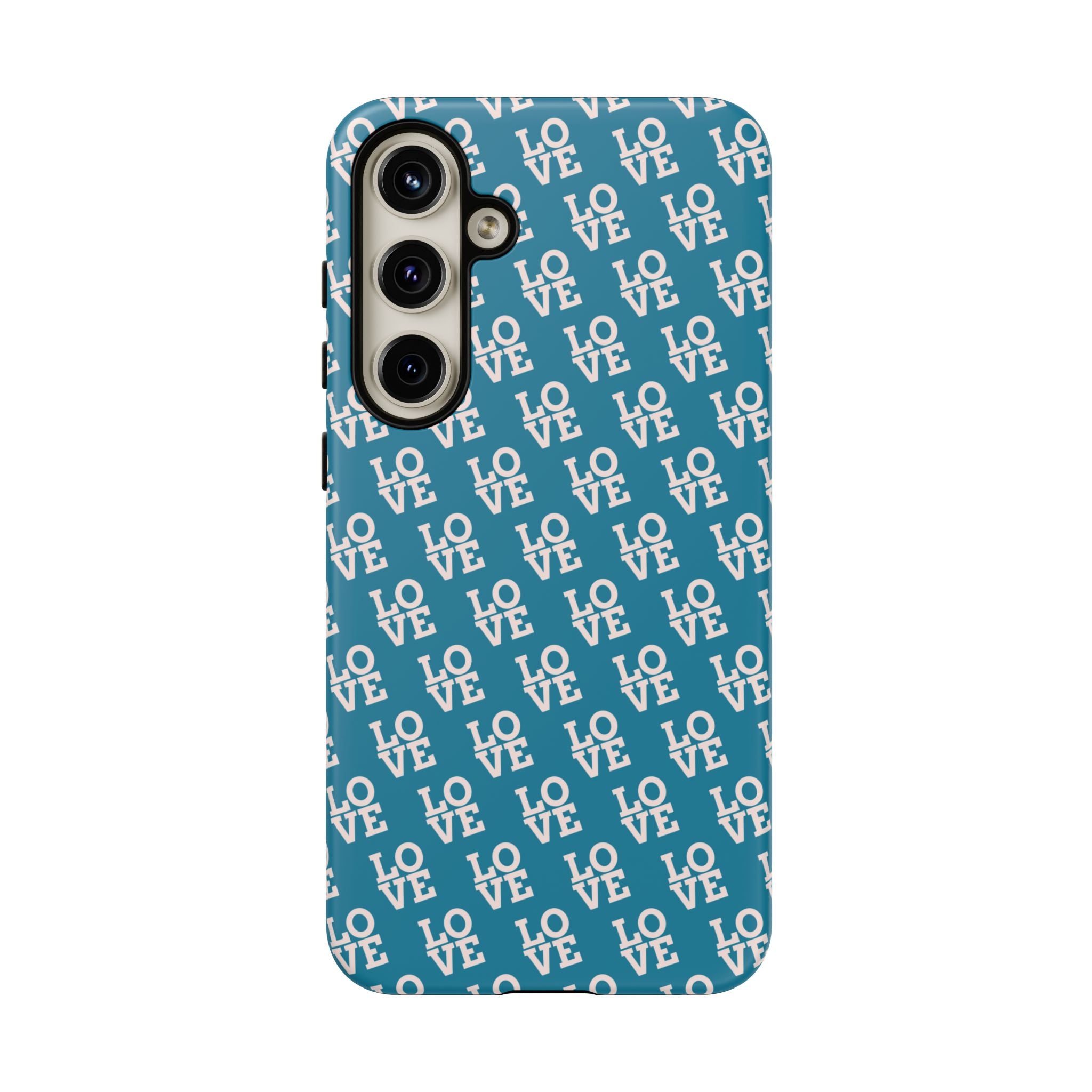 LOVE Teal Green Tough Phone Case iPhone, Galaxy, or Google Pixel