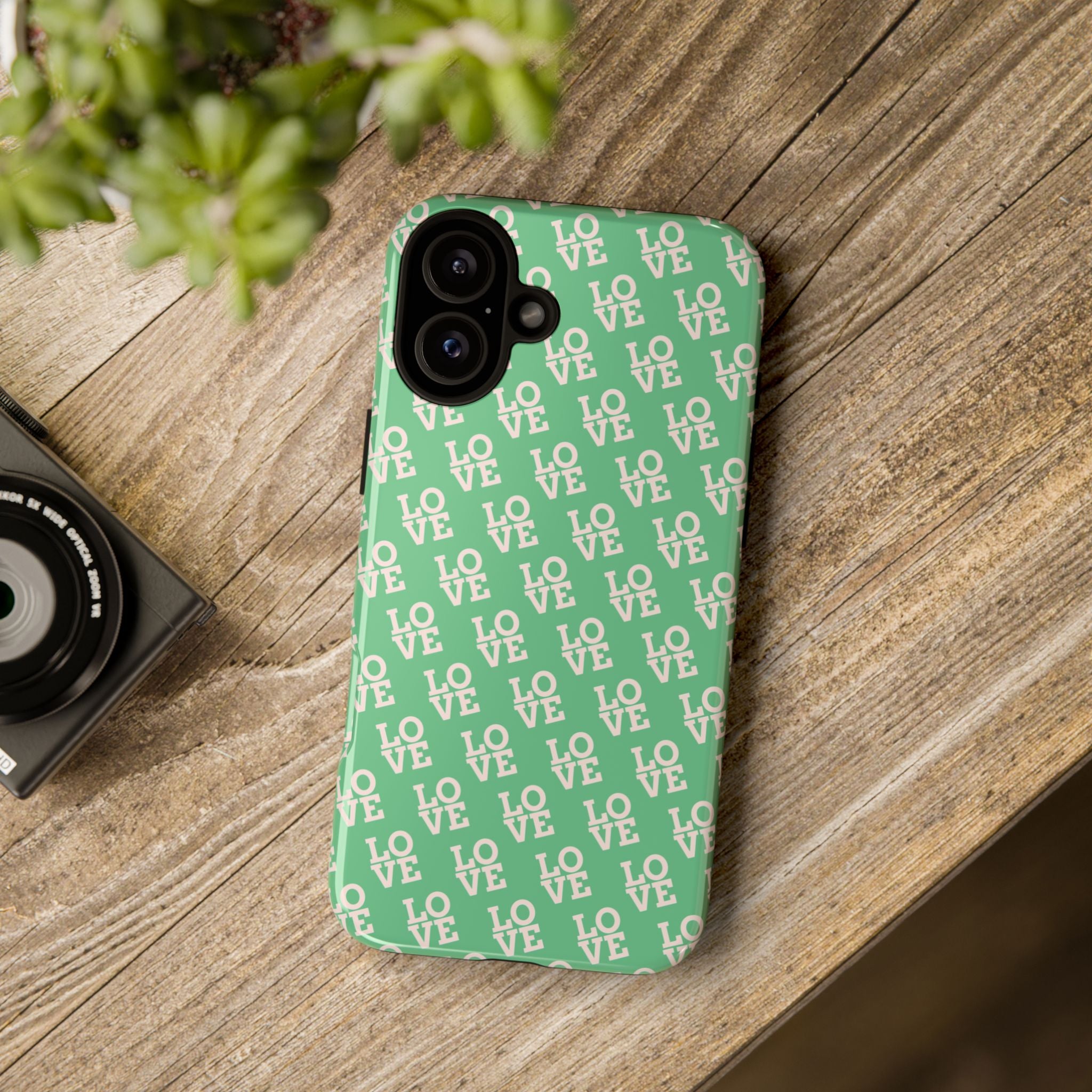 LOVE Aqua Tough Phone Case for iPhone, Galaxy, or Google Pixel