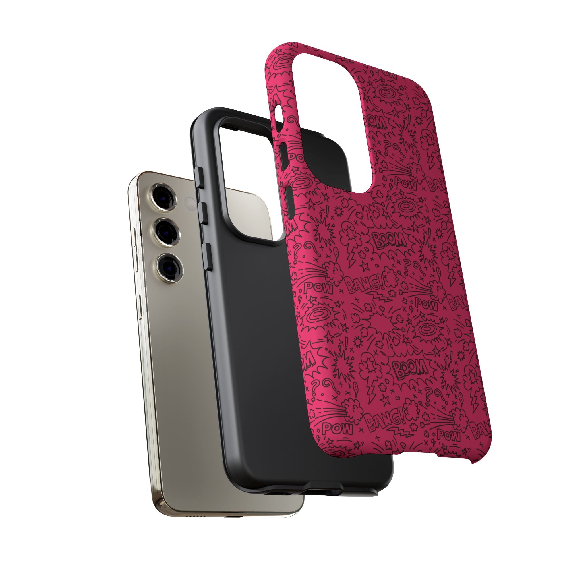 Pink Wow Tough Case for iPhone, Galaxy, or Google Pixel