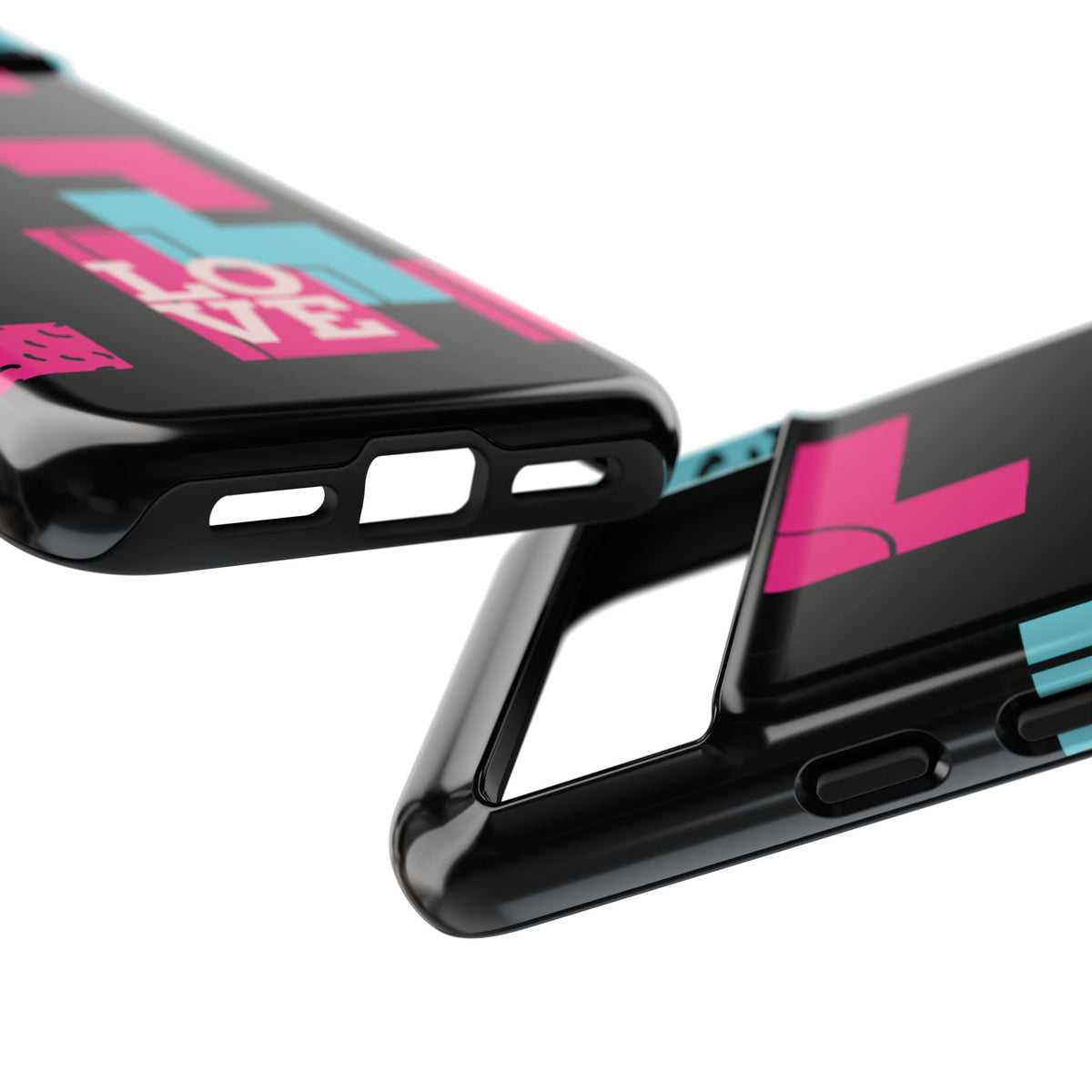 Retro Blocks LOVE Tough Case for iPhone, Galaxy or Google Pixel