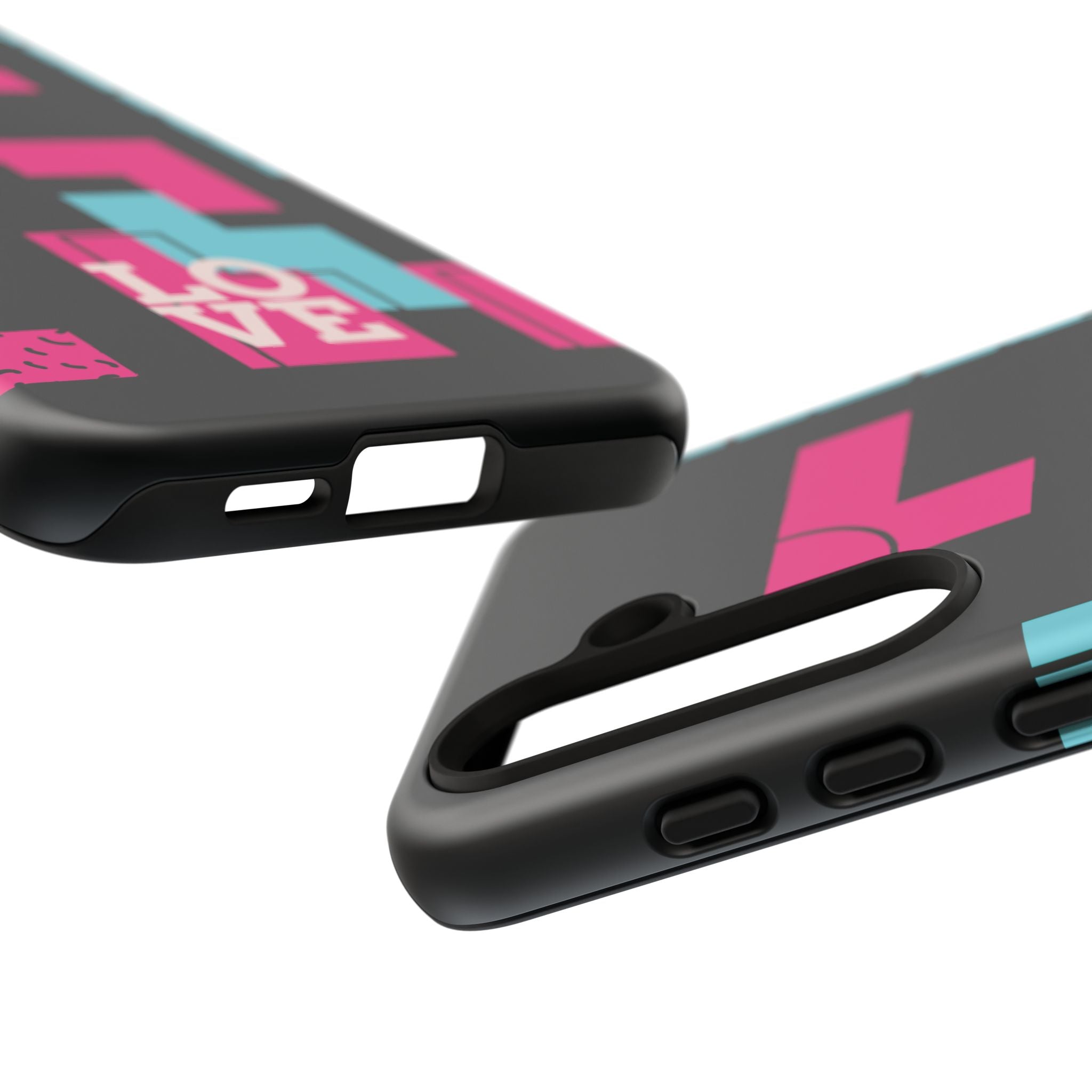 Retro Blocks LOVE Tough Case for iPhone, Galaxy or Google Pixel