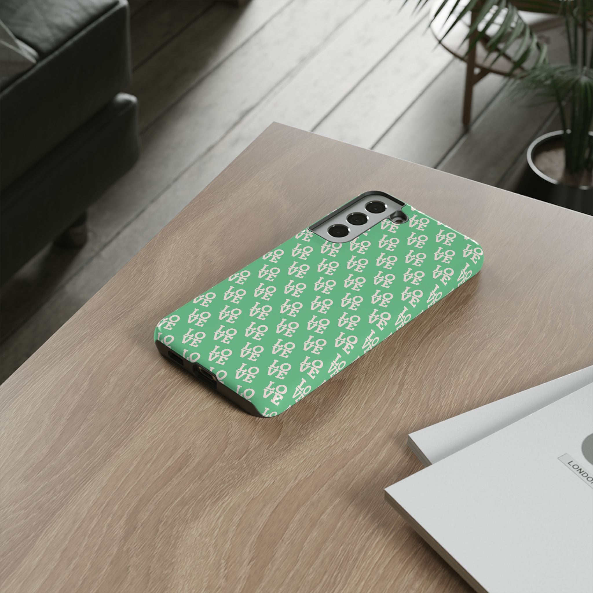 LOVE Aqua Tough Phone Case for iPhone, Galaxy, or Google Pixel
