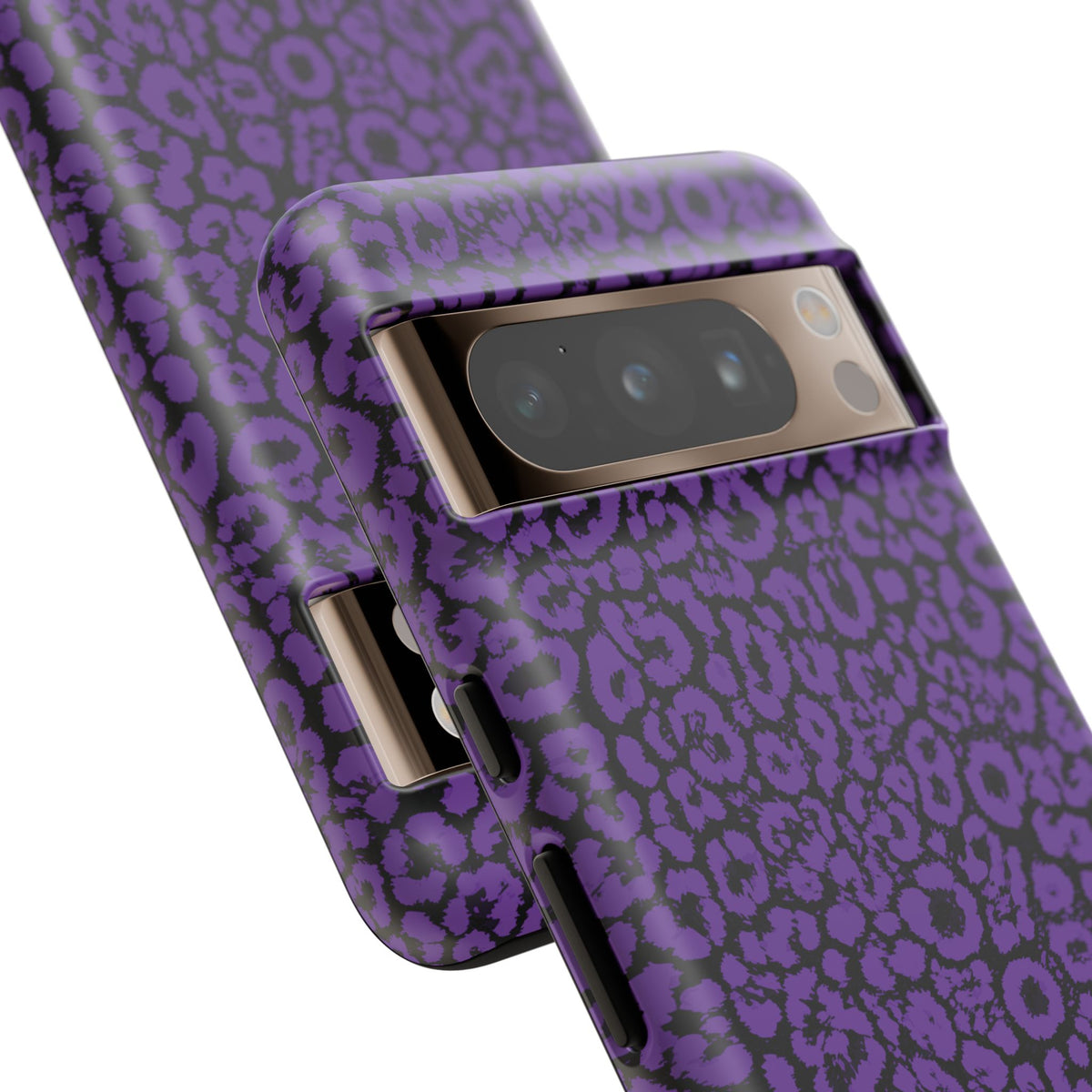 Purple Leopard Tough Case for iPhone, Galaxy or Google Pixel