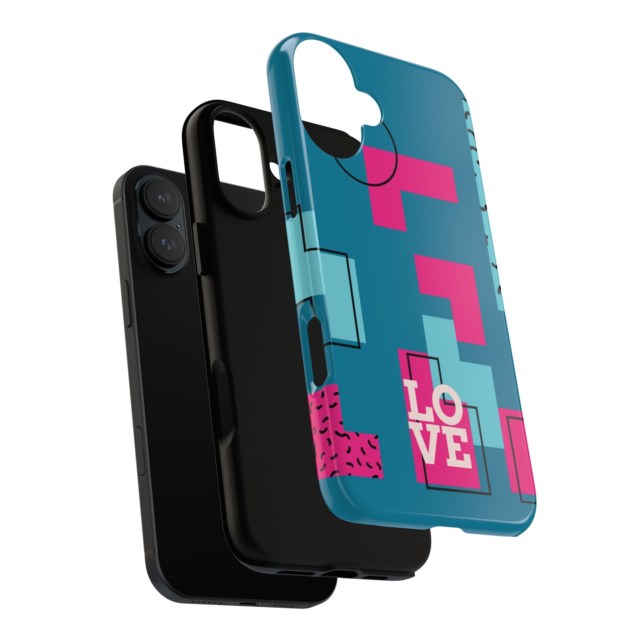 LOVE Teal Green Tough Phone Case for iPhone, Galaxy, or Google Pixel