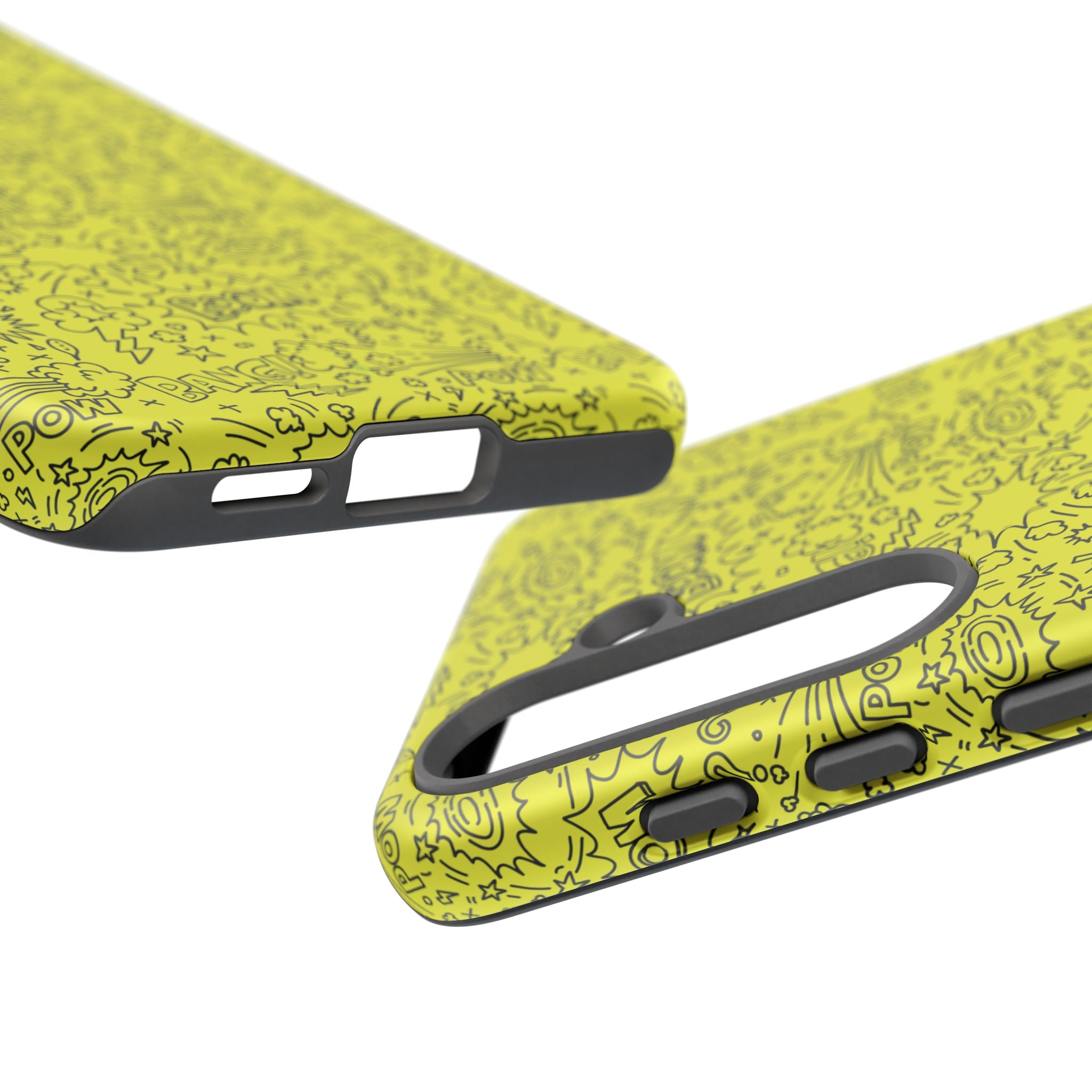 Neon Yellow Wow RG Tough Phone Case for iPhone, Galaxy, or Google Pixel