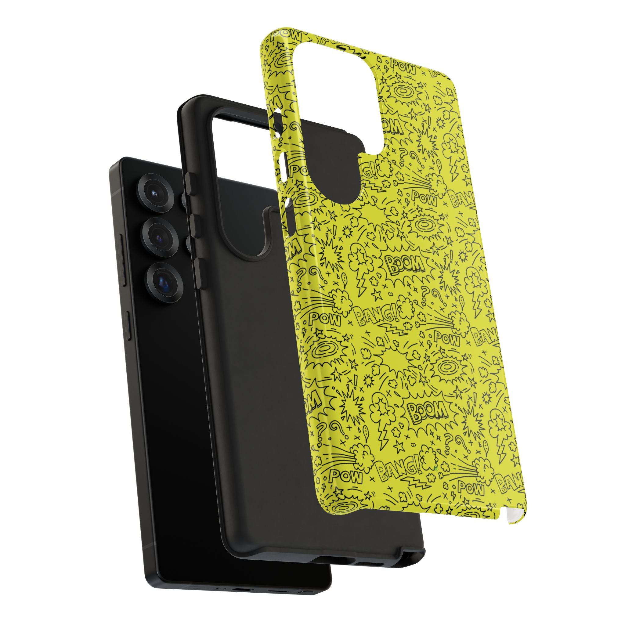 Neon Yellow Wow RG Tough Phone Case for iPhone, Galaxy, or Google Pixel