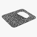 Black and White Leopard Print Mouse Pad