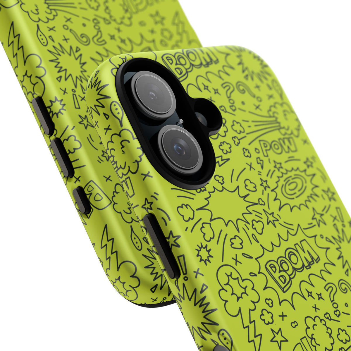 Neon Lime Wow Tough Case for iPhone, Galaxy, or Google Pixel
