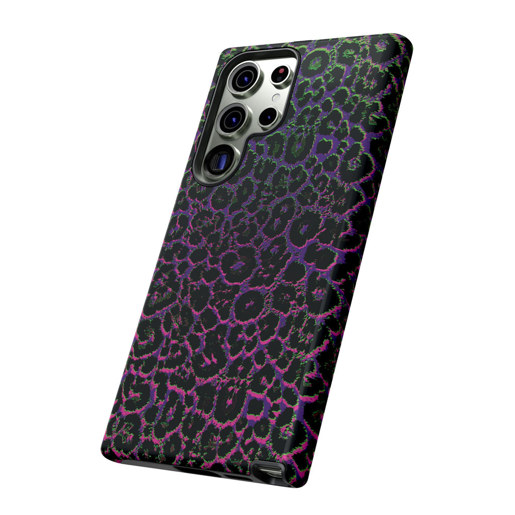 Colorful Leopard Tough Phone Case for iPhone, Galaxy, or Google Pixel