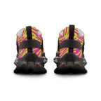 Neon Pink Lime Green Zebra Men's Mesh Sneakers
