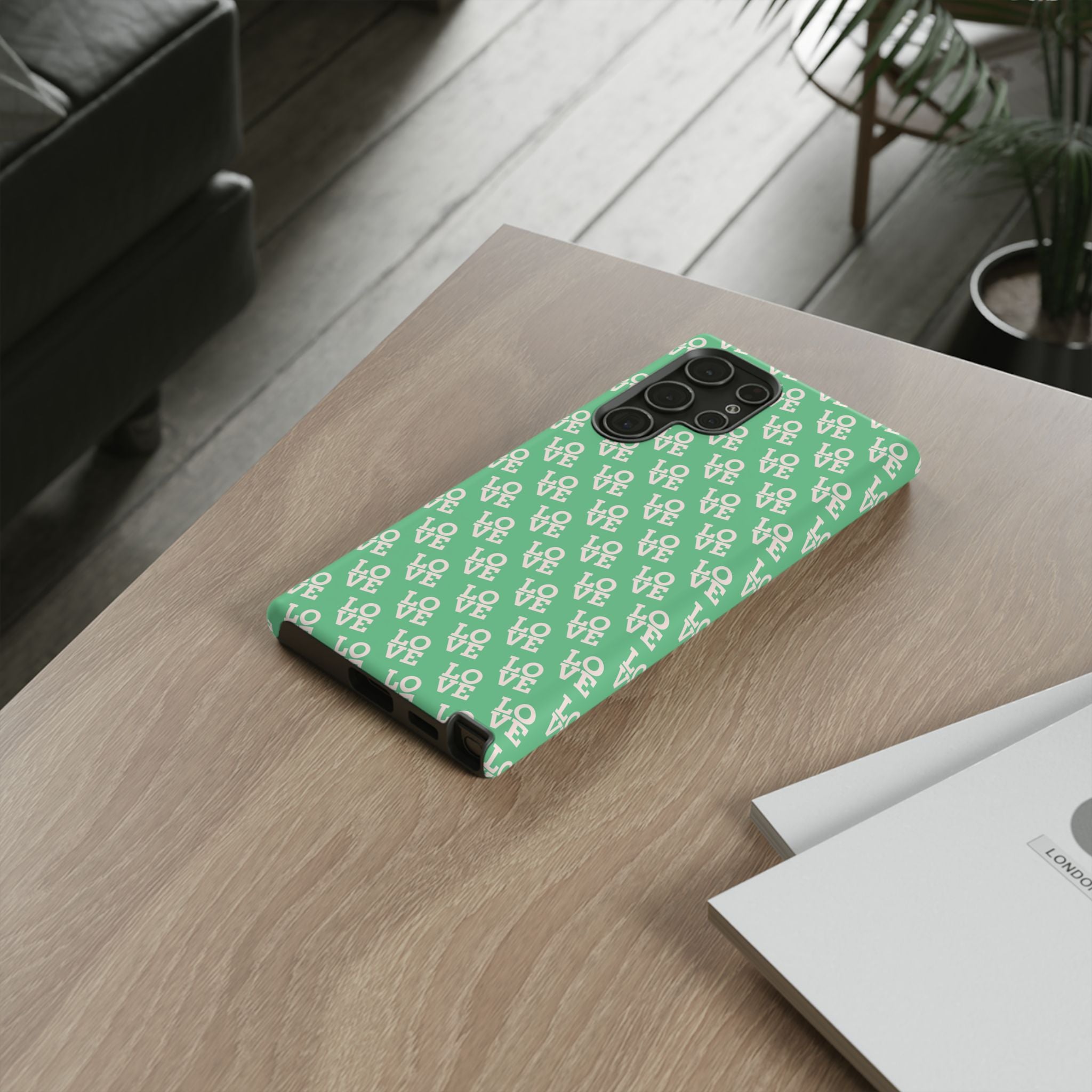 LOVE Aqua Tough Phone Case for iPhone, Galaxy, or Google Pixel