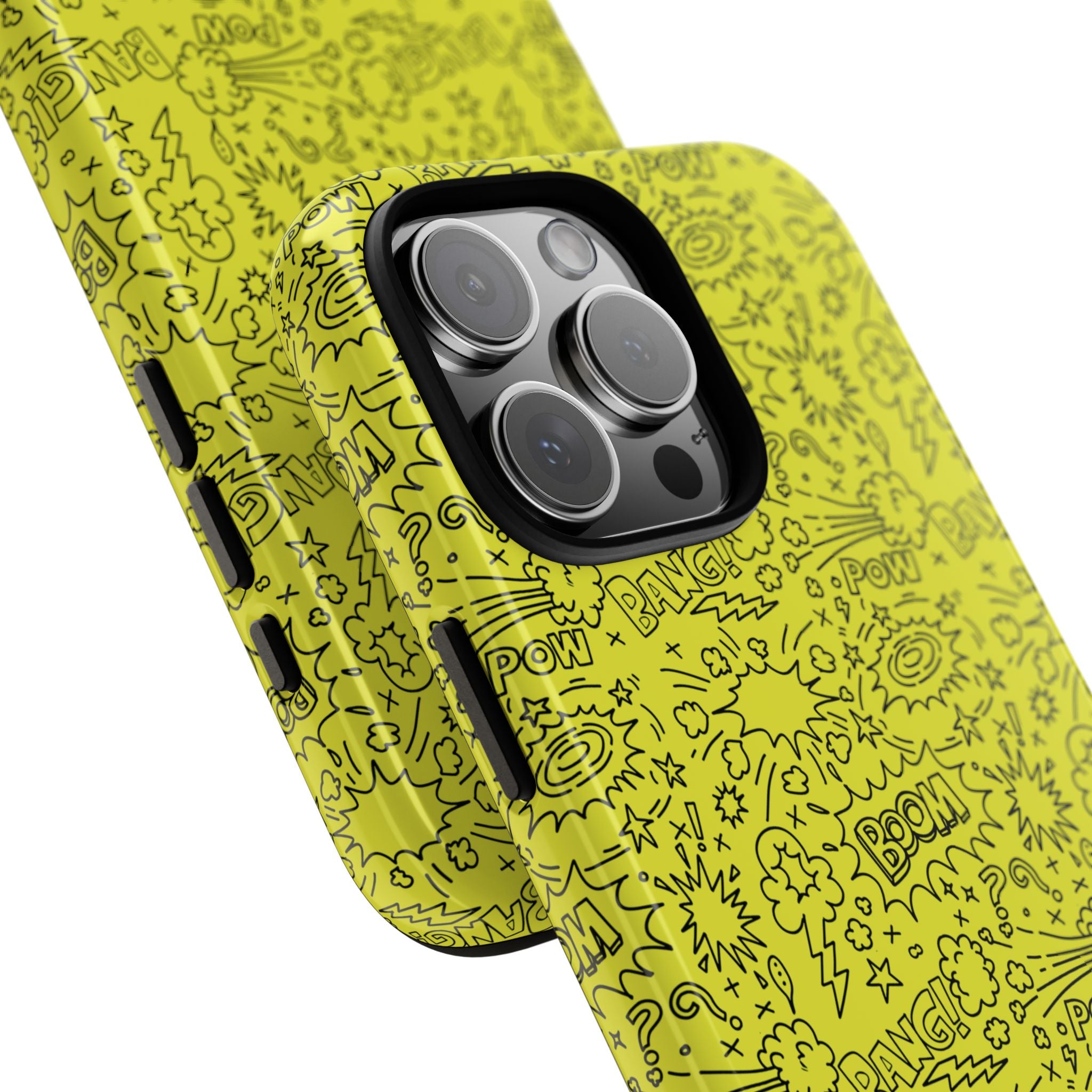 Neon Yellow Wow RG Tough Phone Case for iPhone, Galaxy, or Google Pixel