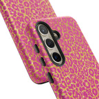 Pink Gold Leopard Tough Case for iPhone, Galaxy, or Google Pixel