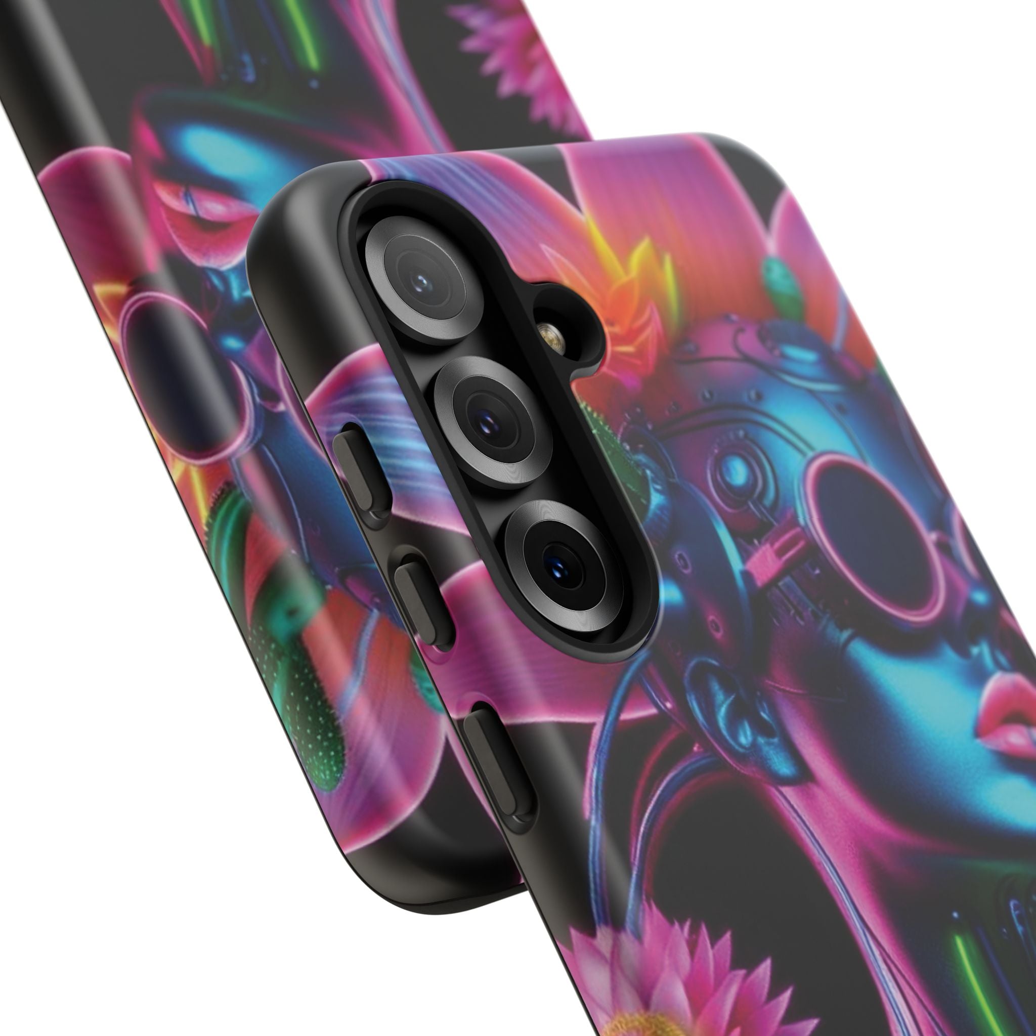 Neon Androgen Cactus Flower Tough Phone Case for iPhone, Galaxy, or Google Pixel