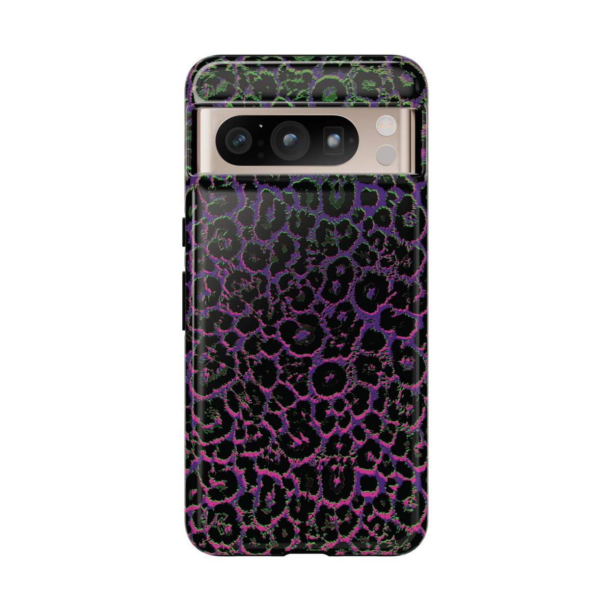 Colorful Leopard Tough Phone Case for iPhone, Galaxy, or Google Pixel