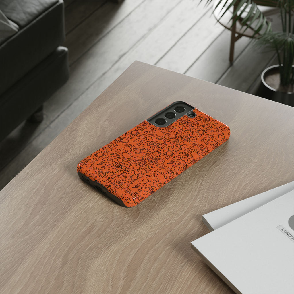 Wow Orange Tough Case for iPhone, Galaxy, or Google Pixel