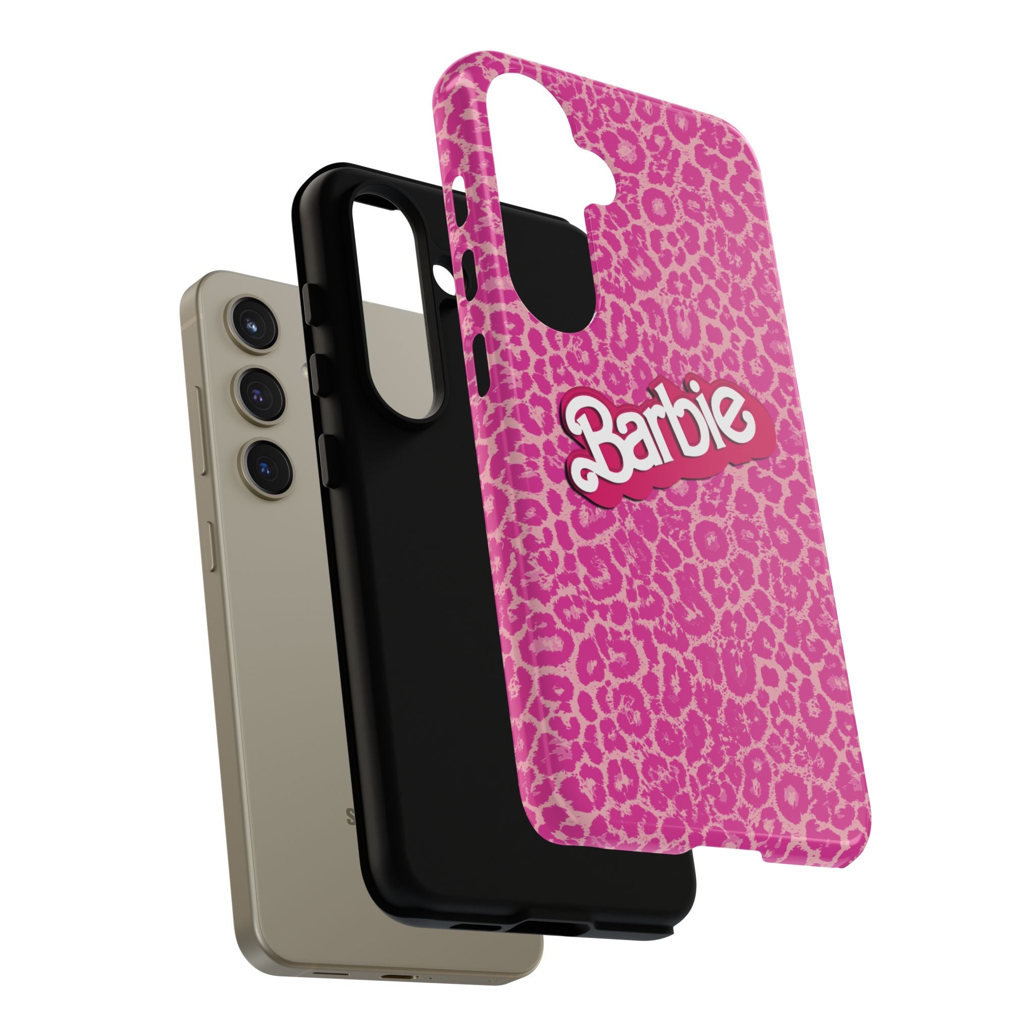 Hot Neon Pink Leopard Barb Tough Phone Case iPhone, Galaxy, or Google Pixel