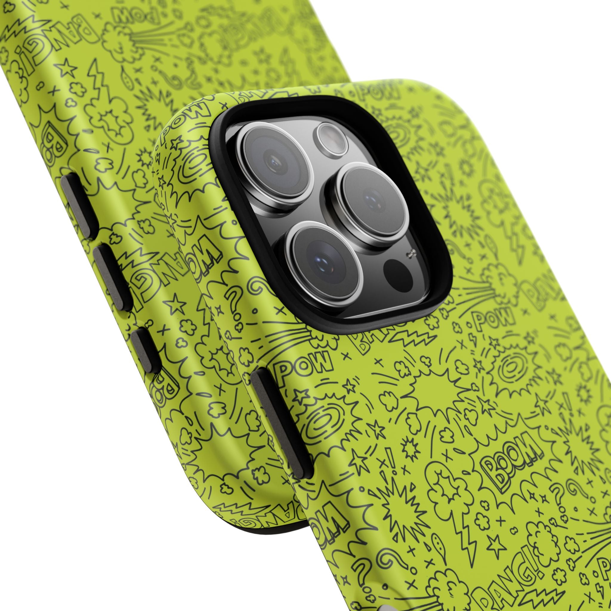 Neon Lime Wow Tough Case for iPhone, Galaxy, or Google Pixel