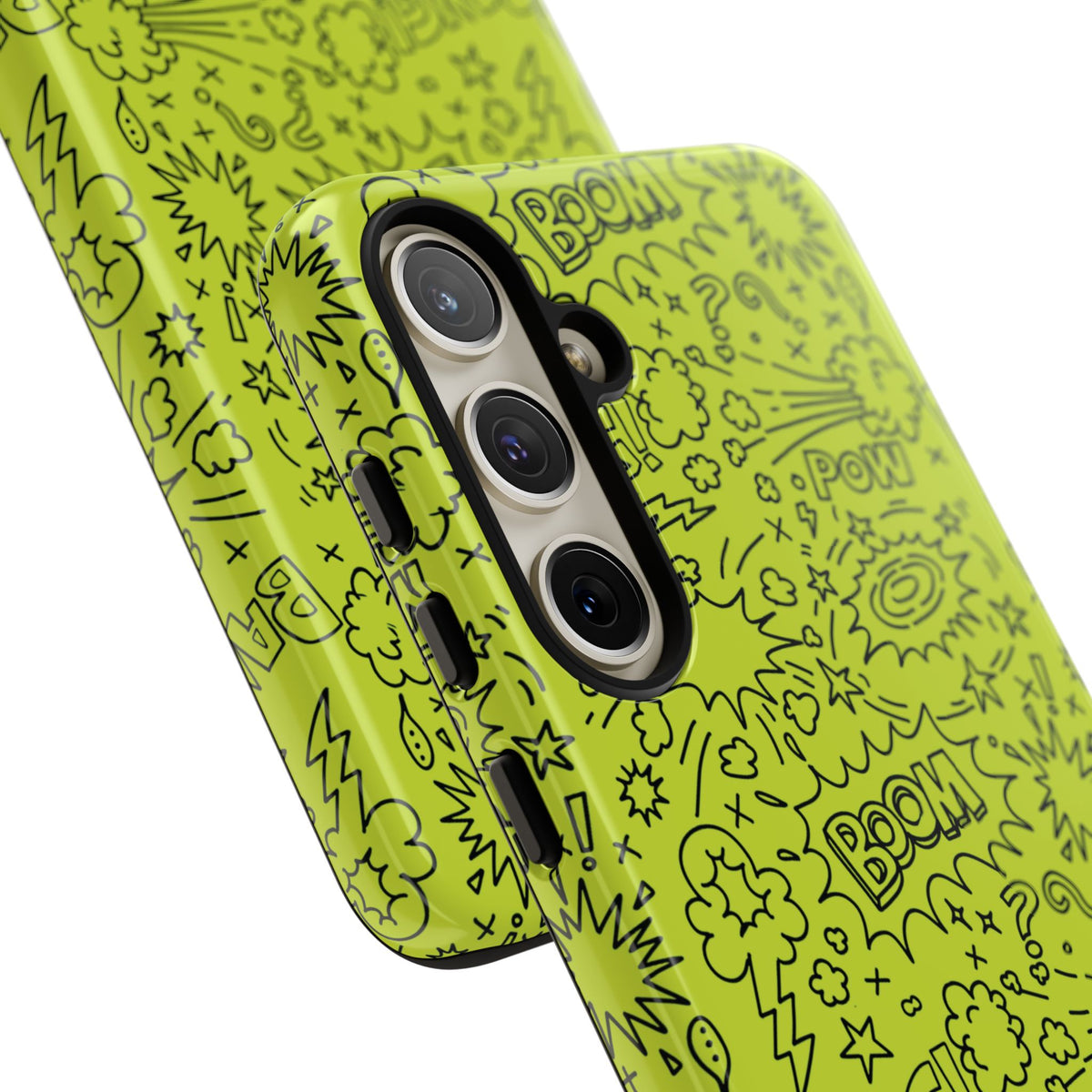 Neon Lime Wow Tough Case for iPhone, Galaxy, or Google Pixel