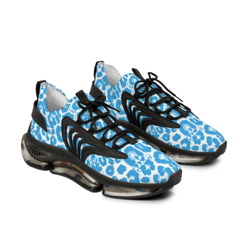 Blue Leopard Men's Mesh Sneakers