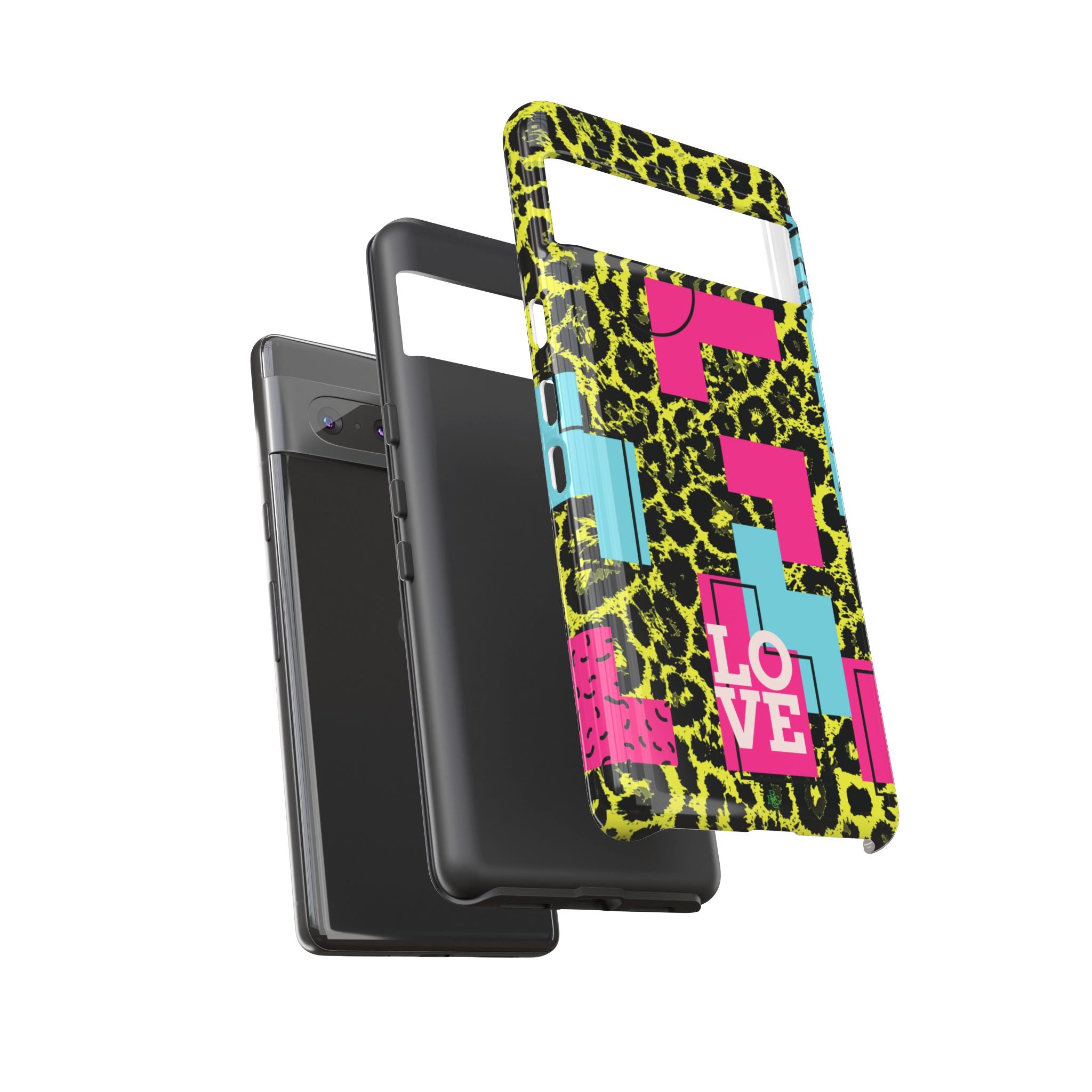 LOVE Neon Yellow RG Phone Case iPhone, Galaxy and Google Tough Cases