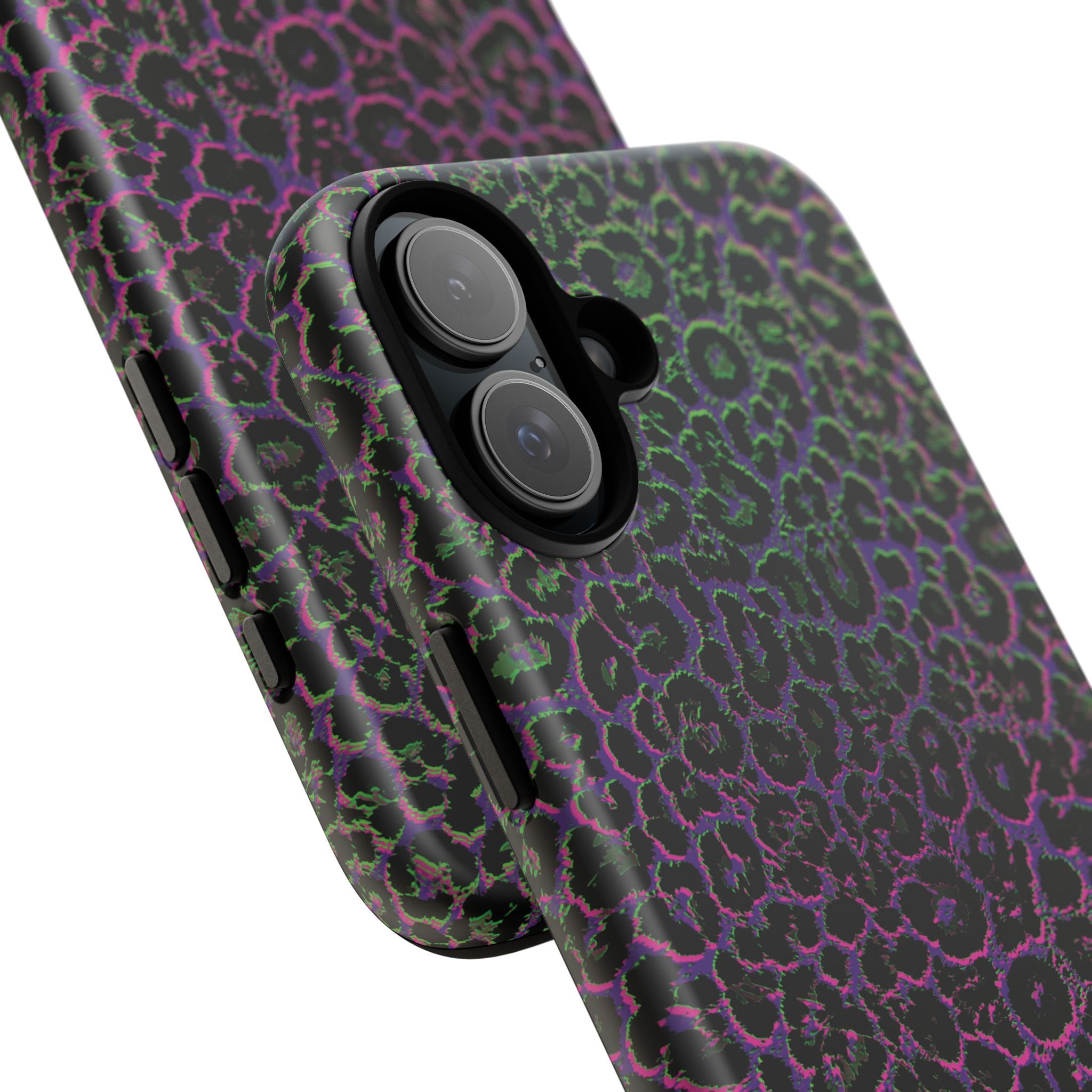 Colorful Leopard Tough Phone Case for iPhone, Galaxy, or Google Pixel