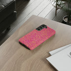 Pink Gold Leopard Tough Case for iPhone, Galaxy, or Google Pixel